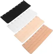 [VERDANVERSE] Elastic Bra Extenders for Women 4pcs Bra Strap Extender Set Corset Extension Buckle Clip White Light Skin Golden Skin
