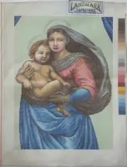 Landmark Tapestries THE SISTINE MADONNA & CHILD Needlepoint Canvas 15.5" x 21"