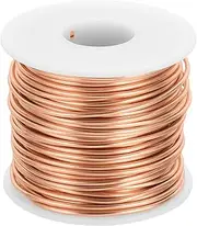 uxcell 12 Gauge Anodized Aluminum Craft Wire Bendable Bonsai Training Wire 98 Feet 2mm for Sculpting Crafts Wreath Floral Beading Jewelry Making, Copper Tone