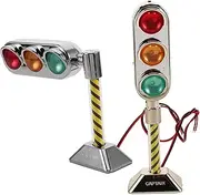 iplusmile Car Interior Decorative Lights Led Rgb Traffic Signal Light Models 2pcs for Car Home Decor Party Toy