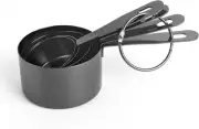 Rebekah Measuring Cups and Spoon Set, Stainless Steel Kitchen Metal Spoons with