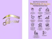 BRAWNA 100 Pck Spanish PMU Eyebow Aftercare Cards - Microblading Supplies Kit
