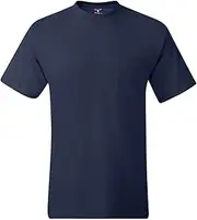 Hanes Men's Heavyweight Pocket T-Shirt, Beefy-T Full-Cut Cotton Pocket Tee for Men, Crewneck T-Shirt for Men, 1 or 2 Pack