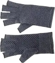 SEWOART Unisex Fingerless Gloves for Carpal Tunnel S Grey Non Slip Grip Breathable Compression for Hand Rehabilitation Daily Tasks