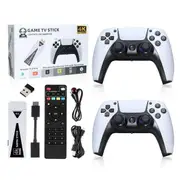 4K Game Stick Video Game Consoles 64G 10000 Retro Games +2x Wireless Controllers