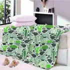 Green Hedgehog Monster Light 3D Warm Plush Fleece Blanket Picnic Sofa Couch