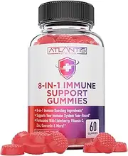 Atlantis Nutrition 8-in-1 Immune Support Gummies with Elderberry