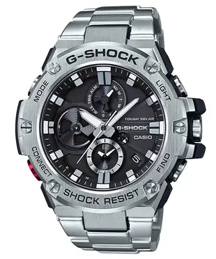 ｛全新公司貨附發票｝卡西歐 G-SHOCK 創新突破分層防護結構智慧藍牙錶GST-B100D-1A 銀