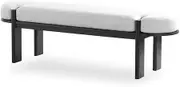 Jahoda 1.6m Black Elm Bench - Natural Linen