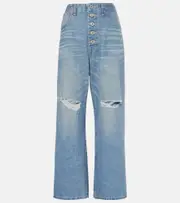 [Junya Watanabe] Junya Watanabe Cutout wide-leg jeans AU 8 blue