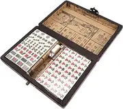 Abaodam 20-Piece Boys and Girls Set Travel Mahjong Game Kit Chinese Traditional Portable Board Game Toys Funny Mahjong Supplies Storage Box
