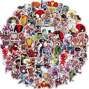 Superheroes Stickers for Water Bottles 100Pcs Teens Hero Stickers for Kids Boys Vinyl Super Heroes Stickers Cartoon Hero Stickers Comic Legends Decals for Laptop Hydroflask Cute Anime Stickers