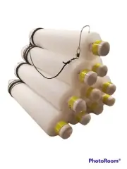 Catfish Jugline fishing Noodle Jugs WHITE lot of 10 High Vis Reflect tape
