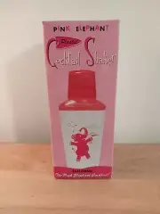 pink elephant plastic cocktail shaker vintage