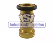 Fire Hose Nozzle | With Bumper | 1-1/2" National Standard Thread (NST) | Brass