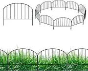 18 Pack Decorative Garden Fence Panels No Dig Fencing, Animal Barrier Boarder 12.4"(H) x 24.5ft(L), Rustproof Metal Wire Panel Border for Landscape Patio Yard Outdoor Decor