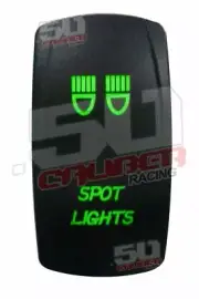 Spot Lights Rocker Switch Green Waterproof Sand Rail Wolverine Tractor Back Hoe