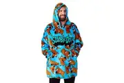 Scooby Doo Mens All-Over Print Blanket Hoodie (Blue/Brown) (One Size)