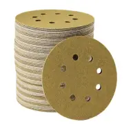 5-Inch 8-Hole 80 Grit Dustless Hook & Loop Sanding Discs 100-Pack