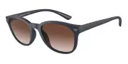 Emporio Armani EA 4225U 5088/13 53 Unisex Sunglasses - Matte Blue Frame, Brown G