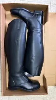 DEVON AIRE Ladies Leather Field Boots *NEW* Black SIZE 7 W * Style #957