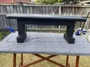 Black Timber Heavy Duty Flat Gym Bench