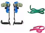 Tree Climbing Spikes,Steel Plate Tree Climbing Spikes Gear with Straps Upright Non Slip Tree Pole Climbing Shoes,Stand-up Tree Climbing Spurs,Adjustable Tree Climbing Tool with Shoe Spikes
