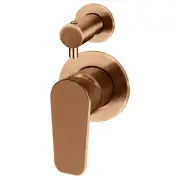 Round Paddle Diverter Mixer Trim Kit, Lustre Bronze