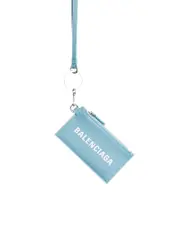 Balenciaga Cash Card Case on Keyring in Blue