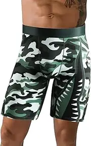 [Akkad Kuti] Mens Compression Shorts Novelty Boxer Briefs Funny Graphic Sports Underwear Active Running Tights