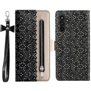 For Samsung Galaxy A35 5G Wallet Case PU Leather Zipper Pocket Phone Cover