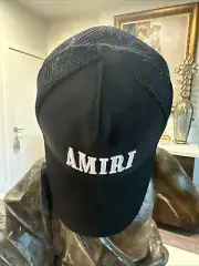 Amiri Black Baseball Cap Trucker hat SnapBack