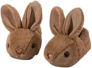 [Melumeloo] Toddler Kids Slippers Bunny Design Indoor Plush Shoes