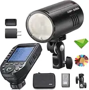 Godox Flash AD100Pro AD100 Pro w/XproII-N Trigger for Nikon Cameras, 100Ws 2.4G Flash Strobe, 1/8000 HSS, 0.01-1.5s Recycling, 360 Full Power Flashes, 2600mAh Battery Strobe Light Photography