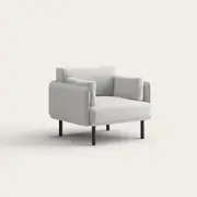 Recess Single Sofa | Office Sofa | Collaboration | Office Lounge, Cloud White