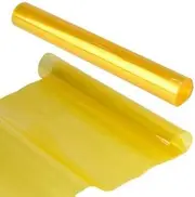 BACEYONG Automotive Lighting Film, Tinted Vinyl Film for Headlights, Tail Lights, Rear Fog Lights, Yellow, 30cm x 100cm