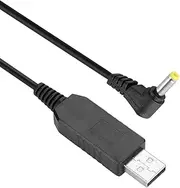 4mm USB Cable with Light Indicator for Baofeng Walkie Talkie Battery UV-5R 3800mAh Batteries for Two Way Radios, Wire Length About 1 Meter