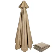 Best Seller Replacement Fabric Garden Parasol Canopy Cover For 3m 6/8 Arm Patio Sun Umbrella 50% Offer Tan 300cm*6k