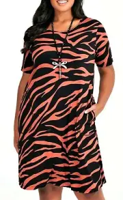 TS TAKING SHAPE VIRTU plus sz M / 20 Bamboo Zebra Dress sexy stretch NWT rrp$120