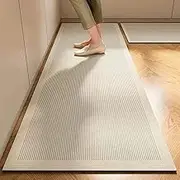 Kitchen Carpet PVC Leather Mats Grey Solid Color Large Area Rug Waterproof Oil-Proof Non-Slip Floor Mat,GU1903,P,100x200cm