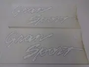 LUND GRAN SPORT DECAL 570347 PAIR (2) BLACK / WHITE 18 1/2" X 7" MARINE BOAT