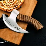 Handmade 9.5 inches Viking Pizza Cutter Rosewood Handle Sharp Blade Pizza Slicer