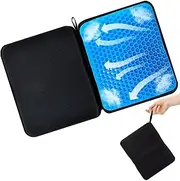 Portable Gel Seat Cushion，Foldable Office Chair Cushion，Car Seat Cushion for Long Sitting Pressure Relief，Tailbone Cushion for Office Chair Car Stadium Airplane Travel, Sciatica, Tailbone Pain Relief