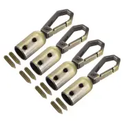 0.32" Cord End Cap Terminator Cord Finding for Tassel Jewelry Making 4Pcs Bronze