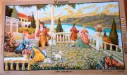 Needlepoint tapestry painted canvas A1010 - Terrace. (32"x52") GobelinL