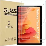 Reelau [2-Pack] Screen Protector Compatible with Samsung Galaxy Tab A7 10.4" 2022/2020 (SM-T509/ T500/ T505), Tempered Glass Screen Protector Compatible with Samsung Tab A7 10.4 inch 2020/2022