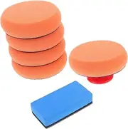 Alipis 1 Set Car Wax Removal Sponge with Handle Car Polishing Pads for Waxing Buffing Cleaning for Tire Drill Polishing and Sponges Included