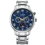 CITIZEN星辰錶 AP1050-81L 典雅光動能月相腕錶/藍面42MM