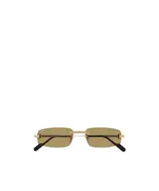 Cartier Rectangular Rimless Sunglasses 57,One size Green