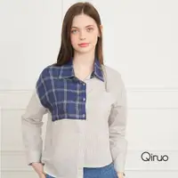 在飛比找ETMall東森購物網優惠-【Qiruo 奇若名品】秋冬精品造型襯衫時尚不對稱設計(長袖